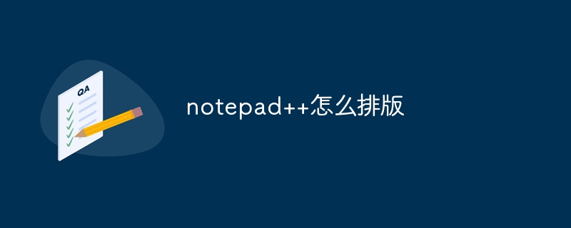 notepad++怎么排版