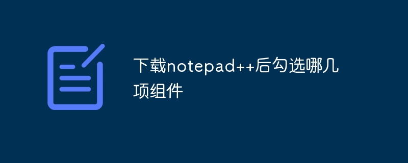 下载notepad++后勾选哪几项组件