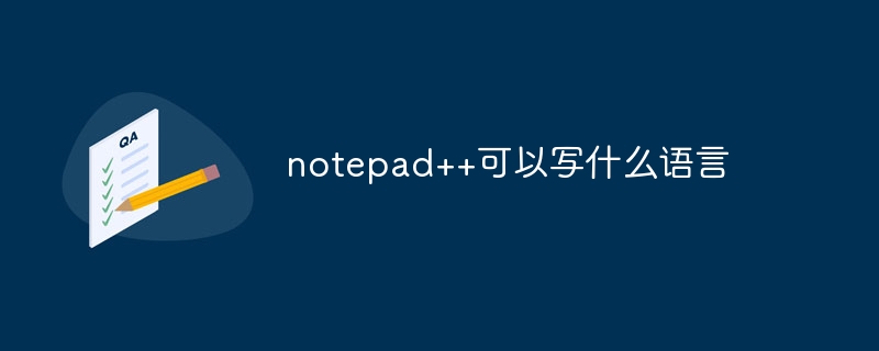 notepad++可以写什么语言