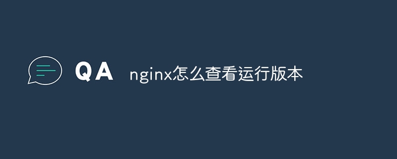 nginx怎么查看运行版本