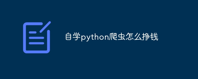 自学python爬虫怎么挣钱