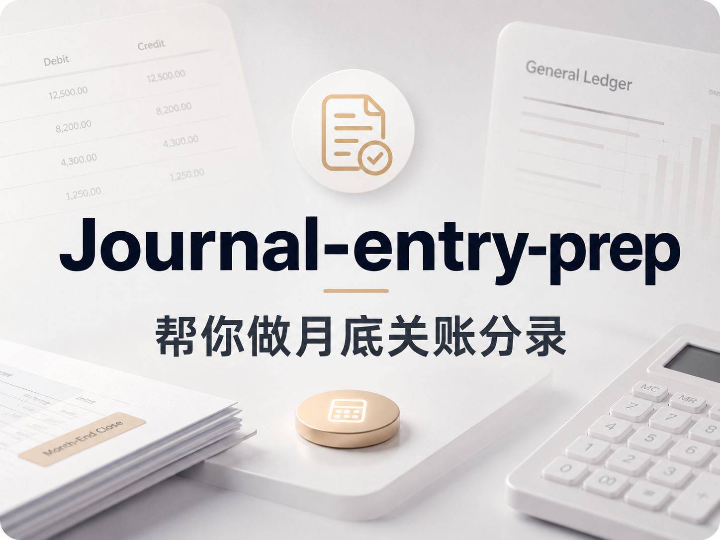 journal-entry-prep：把月结分录从“编”变成“验”，财务人的脑力活终于可以歇一歇了