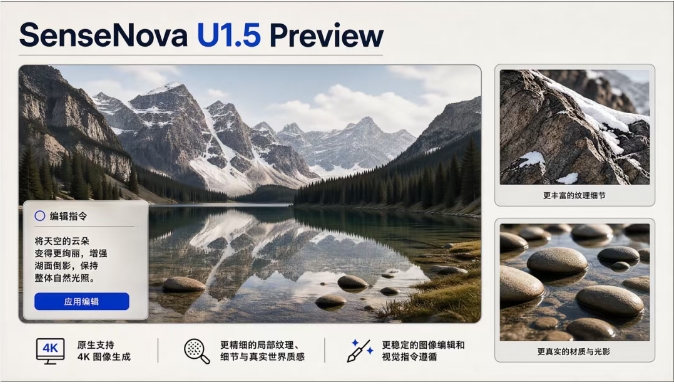 商汤开源SenseNova U1.5-Lite-Preview：8B轻量模型硬扛商用闭源，原生4K生成拉低多模态门槛