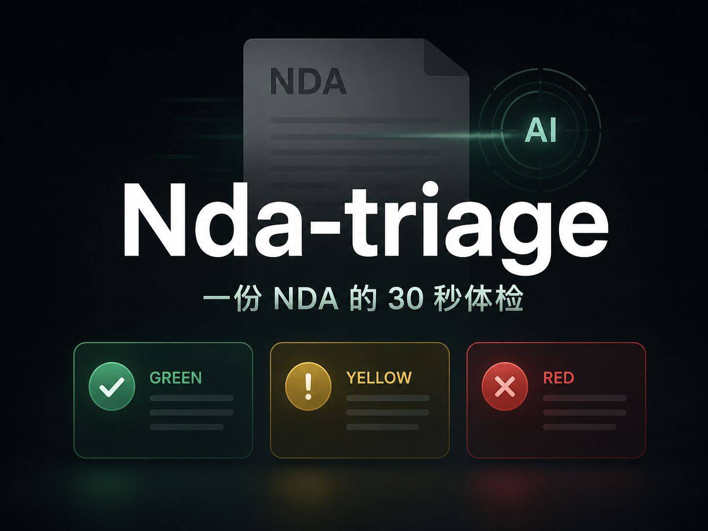 从半小时到30秒：nda-triage把NDA预审
